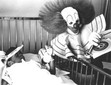 Tony Alexi as Bozo the Clown visits a hospital
