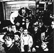 Willard Scott as Bozo The Clown with a group of youngsters