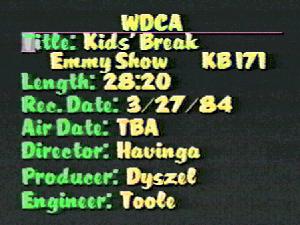 Emmy Award Winning Program (Courtesy: Dick Dyszel)