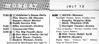 TV Guide Listing (Right Cloumn) For Hoppity Skippity (Donated By Ralph Bull)